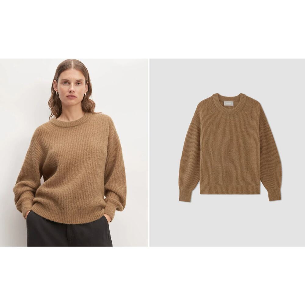 Everlane The Cocoon‎ Crew in Alpaca Size Large Open Knit NWOT